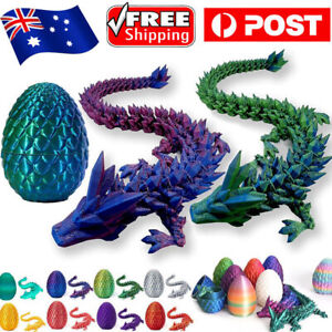 3D Printed Dragon in Egg-Full Articulated Dragon Crystal Dragon Dragon Egg Gift
