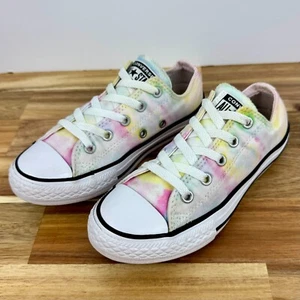 Converse Chuck Taylor All Star Low Top Pastel Tie Dye Sneakers Youth 1 Rainbow - Picture 1 of 9