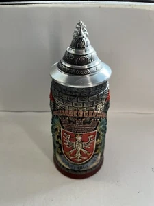 Cerveza alemana hecha a mano R. Bay Stein pintada a mano Frankfurt Alemania - Imagen 1 de 17