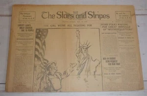 Stars & Stripes, May 10, 1918 - Famous Baldridge "Soldier & Statue of Liberty" - Picture 1 of 5
