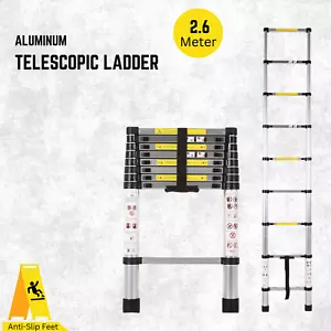 Katashi Telescopic Ladder 2.6M Step Aluminium Extension Portable - Picture 1 of 9