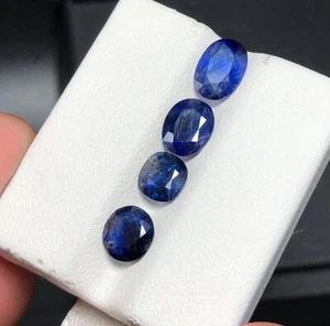 0.90 Ct Natural Sapphire Blue 6 pcs Oval Cut Loose Gemstone CERTIFIED Lot - Picture 1 of 14