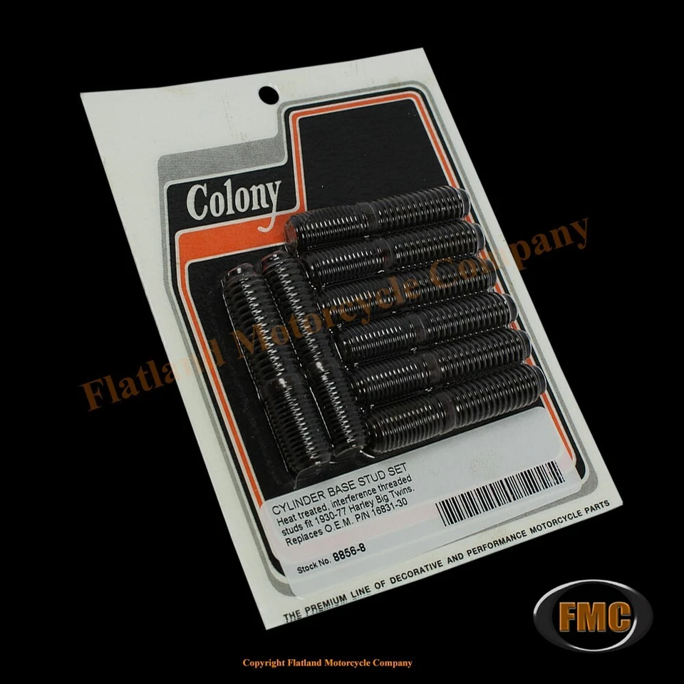 Colony 8856-8, набор шпилек в основании цилиндра, 1930-1977 Big Twins, P/N 16831-30 - Изображение 1 из 1