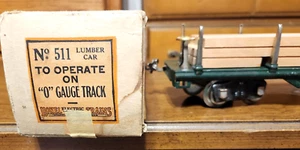 LIONEL LINES #511 Standard Gauge Pre-War FLAT CAR IN VERY GOOD CONDITION IN OB! - Picture 1 of 5