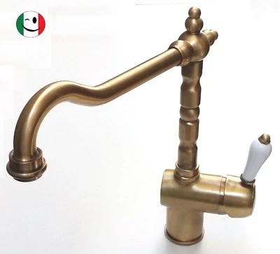 RUBINETTO MISCELATORE MONOCOMANDO LAVELLO "BELLE EPOQUE" BRONZATO - BRONZO