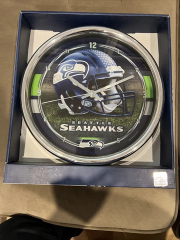 Seattle Seahawks Chrome Round 12" Wall Clock Cover