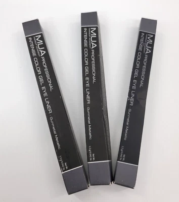 3X MUA Professional Intense Color Gel Eye Liner Gunmetal Metallic 1.2g New - Image 1 of 3