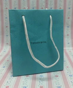 Authentic Tiffany & Co Blue Paper Gift Bag (Small 6" x 5" x 3") - FREE SHIPPING - Picture 1 of 3