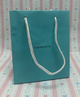 Authentic Tiffany & Co Blue Paper Gift Bag (Small 6" x 5" x 3") - FREE SHIPPING - Image 1 of 3