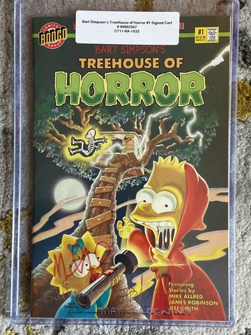MATT GROENING⚡️Signed 395/500 "Treehouse Of Horror" Golden Apple 1st issue BONGO Cover