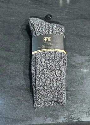 NUEVO CON ETIQUETAS Mujer’s FRYE Super Soft Boot Calcetines 2 Pares Gris Negro Foto 1 de 2