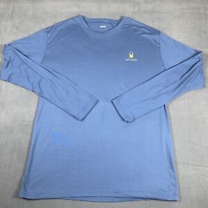 Spyder Active Shirt Adult M Blue Long Sleeve Athletic Performance Stretch Mens