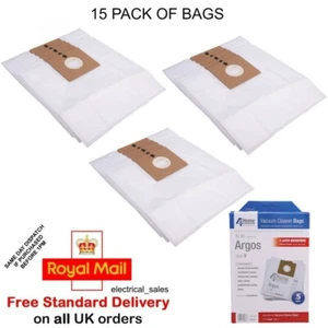 ARGOS VACUUM CLEANER BAGS VC401 VC402 VC05 VC06 MICROFIBRE HOOVER DUST 15 PACK - Picture 1 of 6