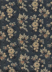 WINDHAM FABRICS PRESENTS PENNOCK FAMILY ALBUM SUN AND STARS FLOWERS,HALF YARD. - Picture 1 of 2