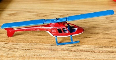 1970 Vintage Tootsie Toy 8" Helicopter Red Chopper Toy TootsieToy Copter Red - Image 1 of 4