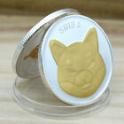 Shiba Inu Challenge Coin Crypto Physical Dog Medal Gold Inlaid With Silver Coins
