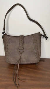 Montana West Genuine Leather Collection Concealed Carry Hobo Bag Chocolate Brown - Picture 1 of 12