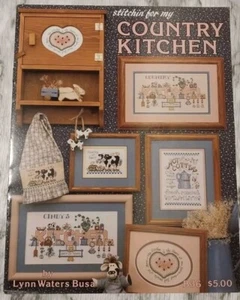 Country KITCHEN Personalize OOP Cross Stitch PATTERN Leaflet - Foto 1 di 1