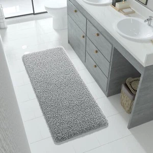 Fluffy Plush Bath Rug Non Slip Water Absorbent Microfiber Bath Mat Dries Quickly - Picture 1 of 7