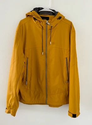 Zara Men Yellow Pullover / Zip Windbreaker Jacket Sz Large  - Image 1 of 4