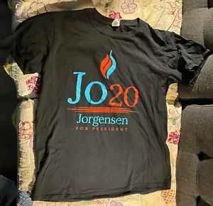 JO JORGENSEN 2020 Libertarian Presidential Campaign T Shirt men’s LARGE L black - Picture 1 of 5
