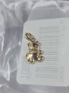 14k massiver Gelbgold Teddybär Anhänger - Bild 1 von 6