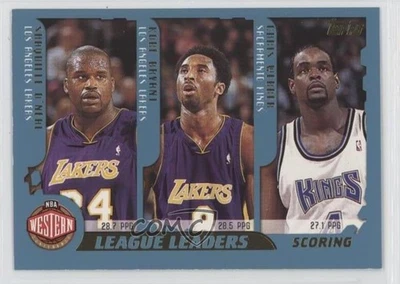 2001 Topps League Leaders Shaquille O'Neal Kobe Bryant Chris Webber Vince Carter - Image 1 of 2