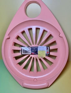 Vintage Fremware Coral Plastic Paper Plate Holders Camping Picnic Set Of 4 - Picture 1 of 4