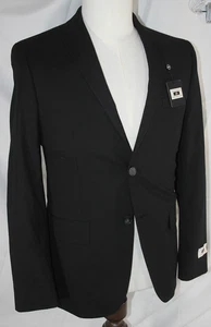 Joseph Abboud Boys 18 Black Blazer Jacket NWT Formal Suit Coat Burgundy Lining - Picture 1 of 8