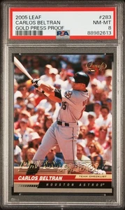 2005 Foglia #283 Carlos Beltran Gold Press Proof PSA 8 - Foto 1 di 2