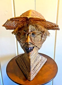 Rare Vintage George Robert Bucher Twine String Figural Art Sculpture 18" H 14" W - Imagen 1 de 21