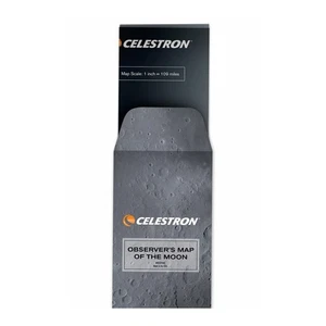 Celestron Observer's Map of the Moon Double Sided Lunar Surface Guide 24x24 - Bild 1 von 5