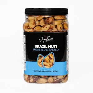 Brazil Nuts Roasted Salted-32 Oz (2 Pounds) Reusable Container | Healthy-Nuts... - Picture 1 of 8