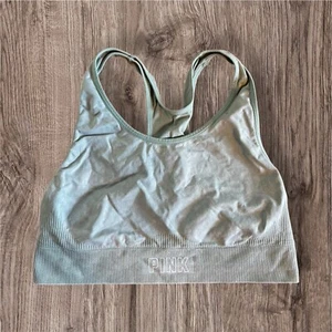 Sujetador deportivo Victoria Secret ROSA sin costuras ligeramente forrado verde elástico L - Imagen 1 de 7