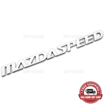 For Mazda Mazdaspeed Rear Nameplate Badge Logo Car Emblem Decorate Sport Chrome - Image 1 of 4