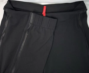 Spanx Damen M schwarz Track Legging Jogginghose Crop Stretch Double Racing Streifen - Bild 1 von 6