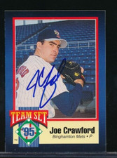 1995 Team Set #43 Joe Crawford Binghamton Mets signed auto autograph