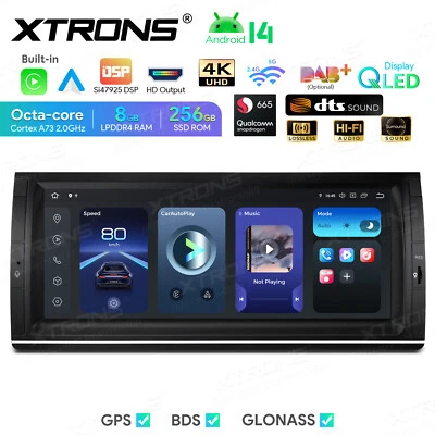8-Core Android 14 8+256GB 10.25" Car Stereo GPS Navi For BMW X5 E53 DSP CarPlay - Image 1 of 4
