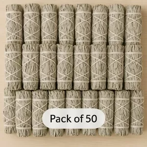 Bulk Sustainable Vegan Californian White Sage Smudge Sticks 50x10cm (4") Aussie - Picture 1 of 5
