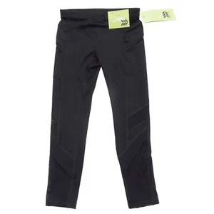 All in Motion Girls Size XS Mesh Pieced Side Pocket Leggings Black - Picture 1 of 13