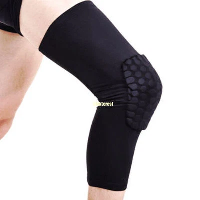 Equipamento protetor hexagonal de manga comprida para perna de basquete antiderrapante joelho favo de mel - Imagem 1 de 4