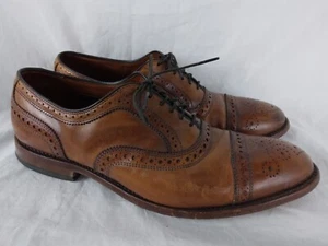 Allen Edmonds "Strand" Men's Cap-Toe Oxfords 10 D Brown Made in USA - Picture 1 of 13