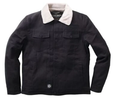 West Coast Choppers " Sherpa a Righe Tela Giacca " WCCJS041ZW Giacca - Изображение 1 из 4