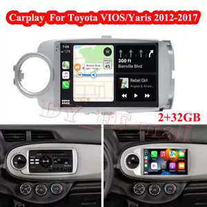 For TOYOTA YARIS 2012-2017 10" Android 13 WIFI Carplay Car Stereo Radio GPS Navi - Picture 1 of 19