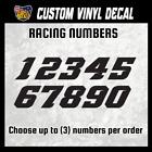 Custom Motorcycle Racing Number Race Decals - Bmx Atv Mx Kart Stickers #nbr011