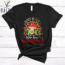 Just A Girl Who Loves Mushrooms Funny Leopard Rainbow Floral Flowers Shirt,Mug