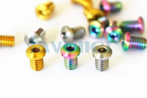 (4) M4*0.7x5mm Ti/Golden/Rainbow GR5 Titanium Screws For Road Bike Caliper Brake - Picture 1 of 5
