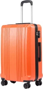 TSA Lock Spinner Hardshell Carry on Suitcase 20in 24in 28in (Orange) - Picture 1 of 7