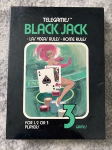 Atari 2600 Sears Tele-Games Blackjack 1977 Spiel komplett in Box ungetestet - Bild 1 von 6