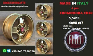 4 Cerchi lega Cromodora CD30 GOLD Fiat 124 125 127 128 131 132 x1/9 panda uno - Imagen 1 de 11